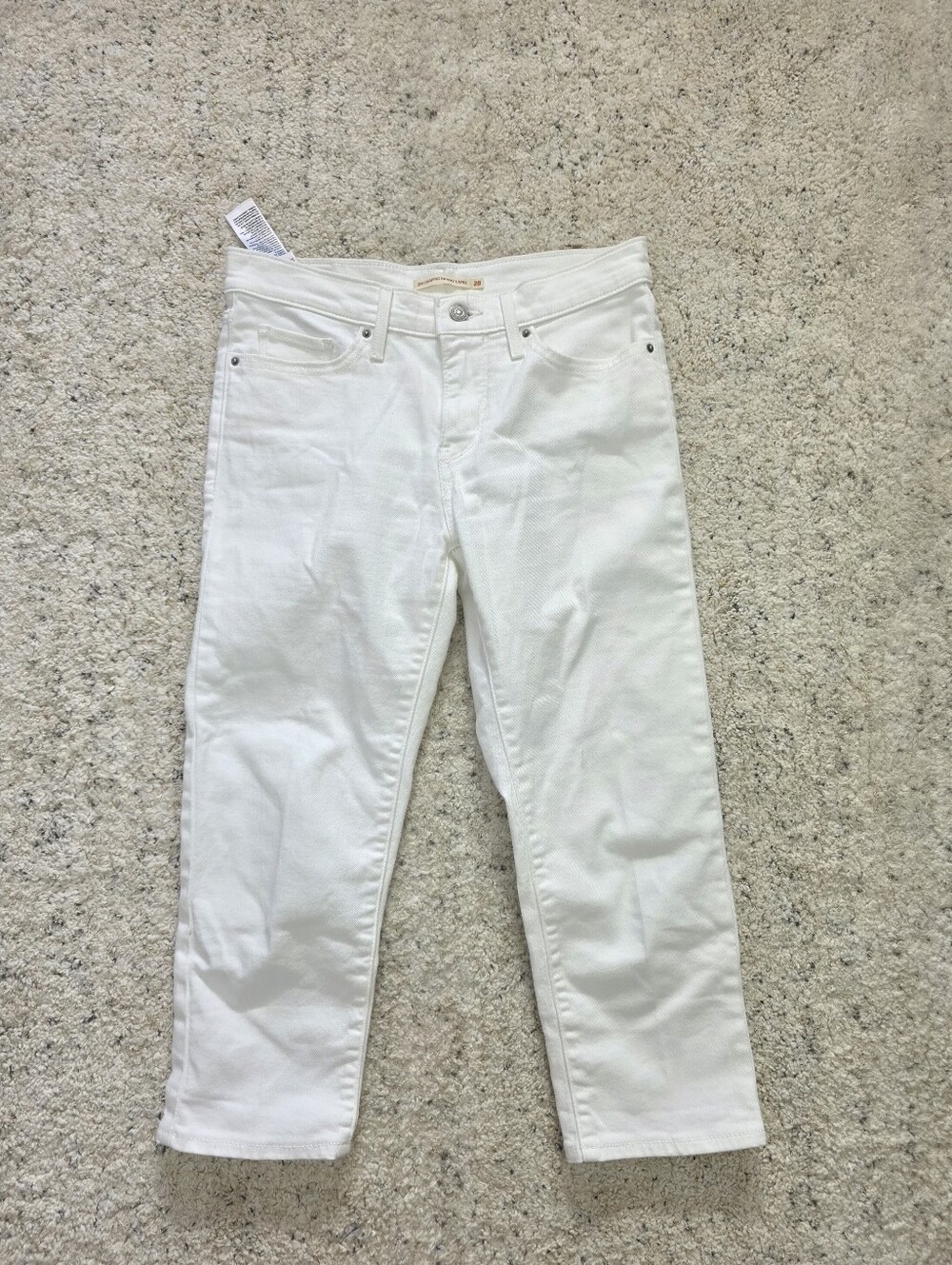 Levi's Size 28 Women's White Straight-Leg Jeans